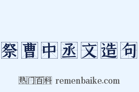 祭曹中丞文造句是什么意思的图片
